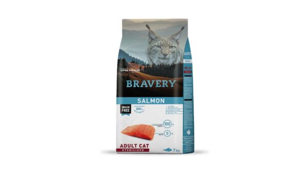 BRAVERY SALMON ADULT CAT STERILIZED 7 KILOS