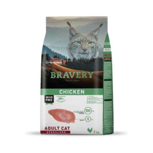 BRAVERY CHICKEN ADULT CAT STERILIZED 2 KILOS